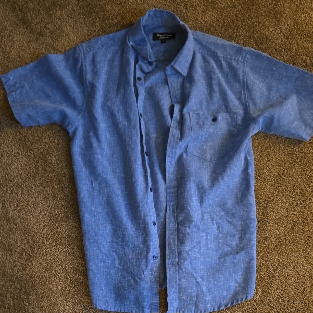 Men's Blue Button Down Shirt